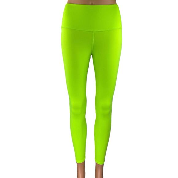 Alo Pants - Alo Yoga Neon Green Skinny High Waist Fitness Workout Yoga Leggings Pants Size S